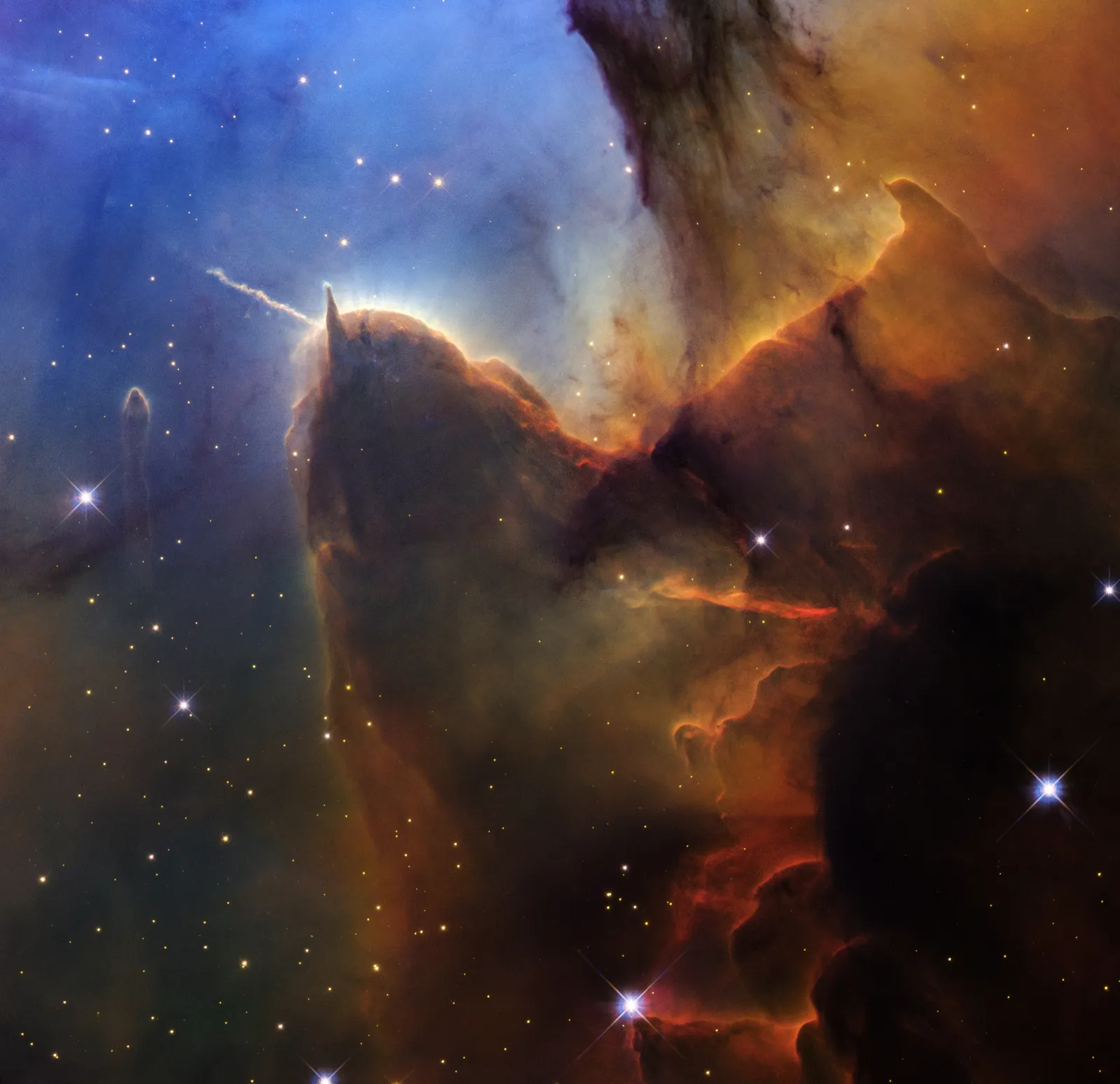 Hubble celebrates 36 years with a new Trifid Nebula image