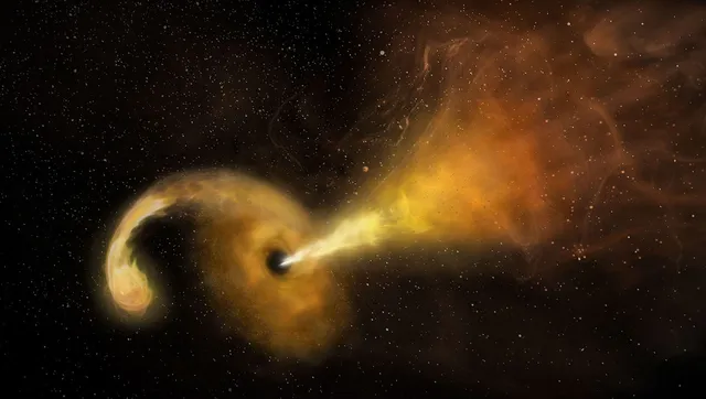 Swift finds black hole 30,000 light-years from galaxy core